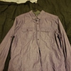Purple button down